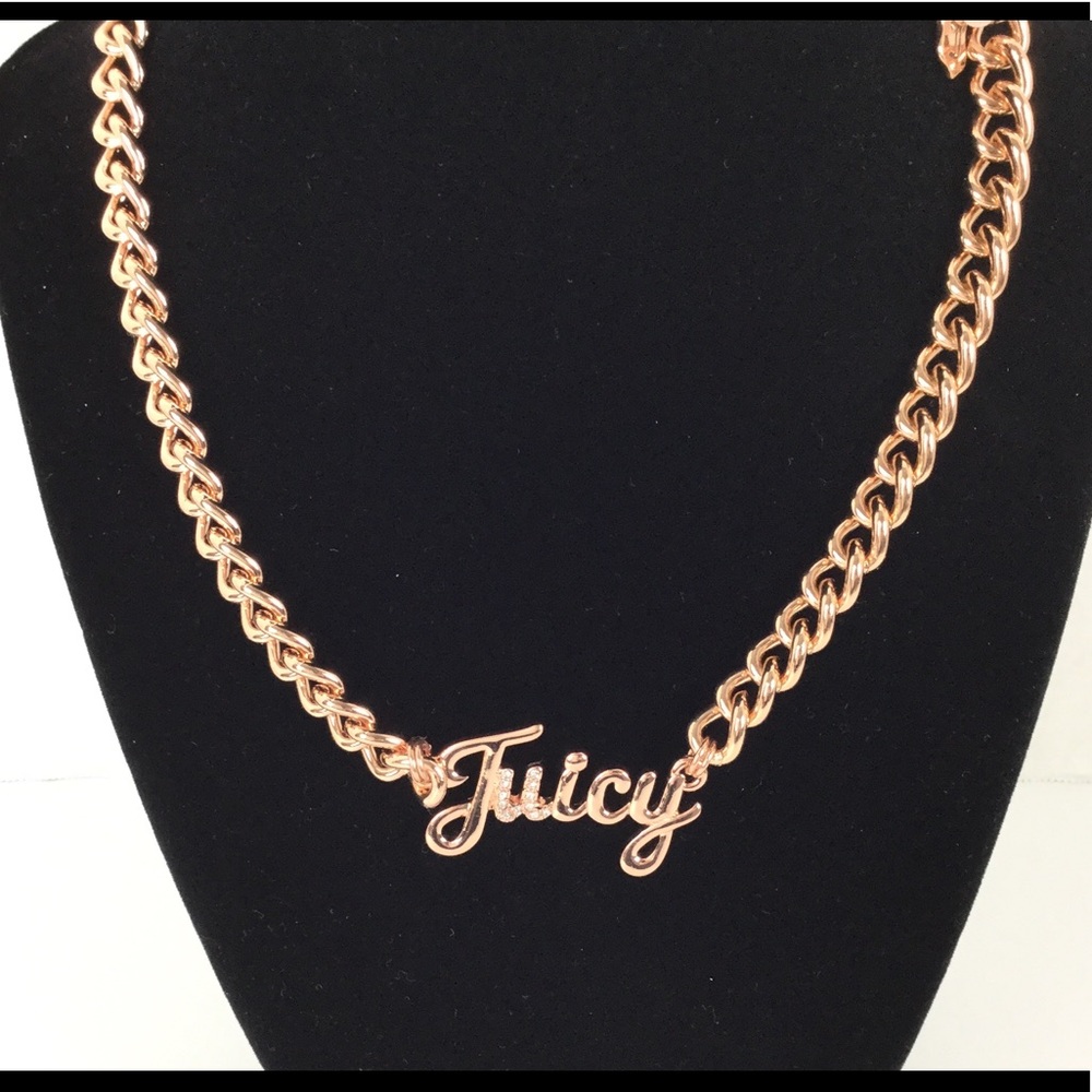 Juicy couture gold chain necklace
